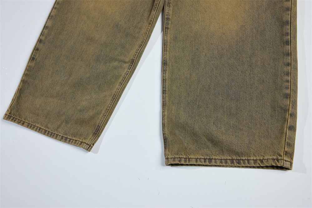 Vintage Retro loose wide-leg men's distressed washed casual jeans Size US 32 / EU 48 - 5 Thumbnail