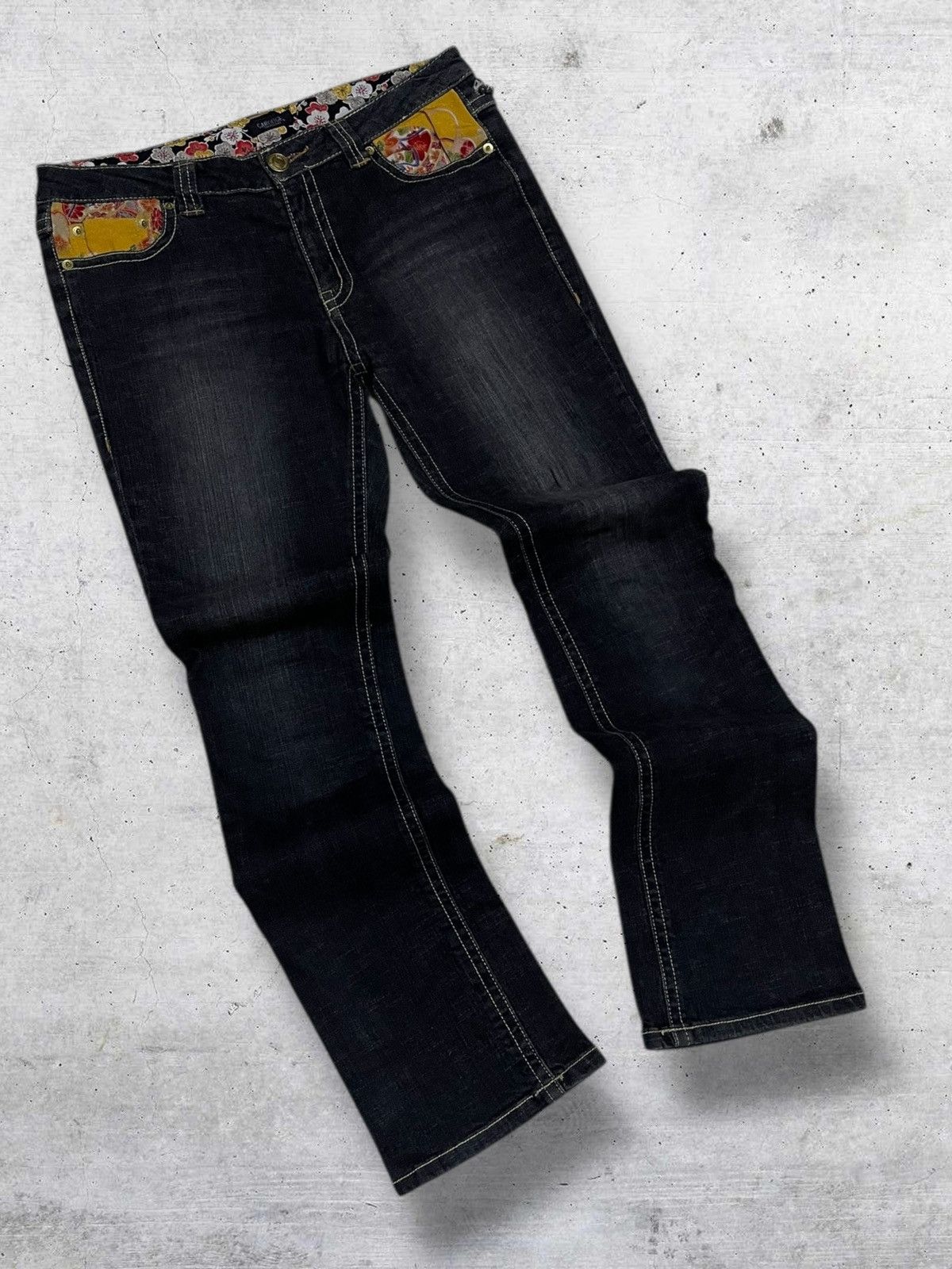 Japanese Brand VINTAGE CAROUGE JAPAN DESIGNER 90S OG FLARED RUNWAY DENIM Size US 32 / EU 48 - 2 Thumbnail