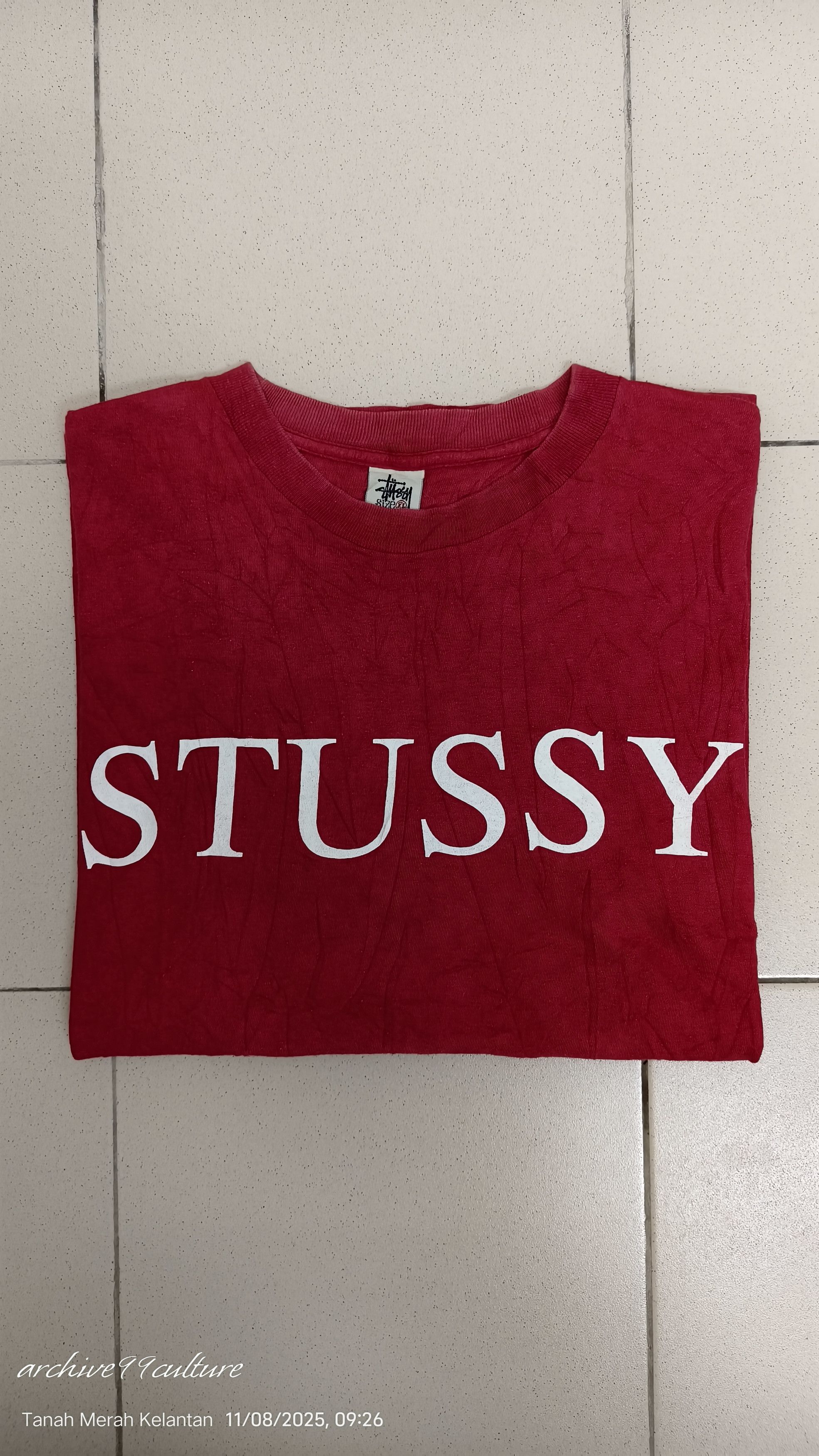 Stussy 90s Stüssy logo T-shirt with white USA tag very rare Size US XL / EU 56 / 4 - 16 Thumbnail