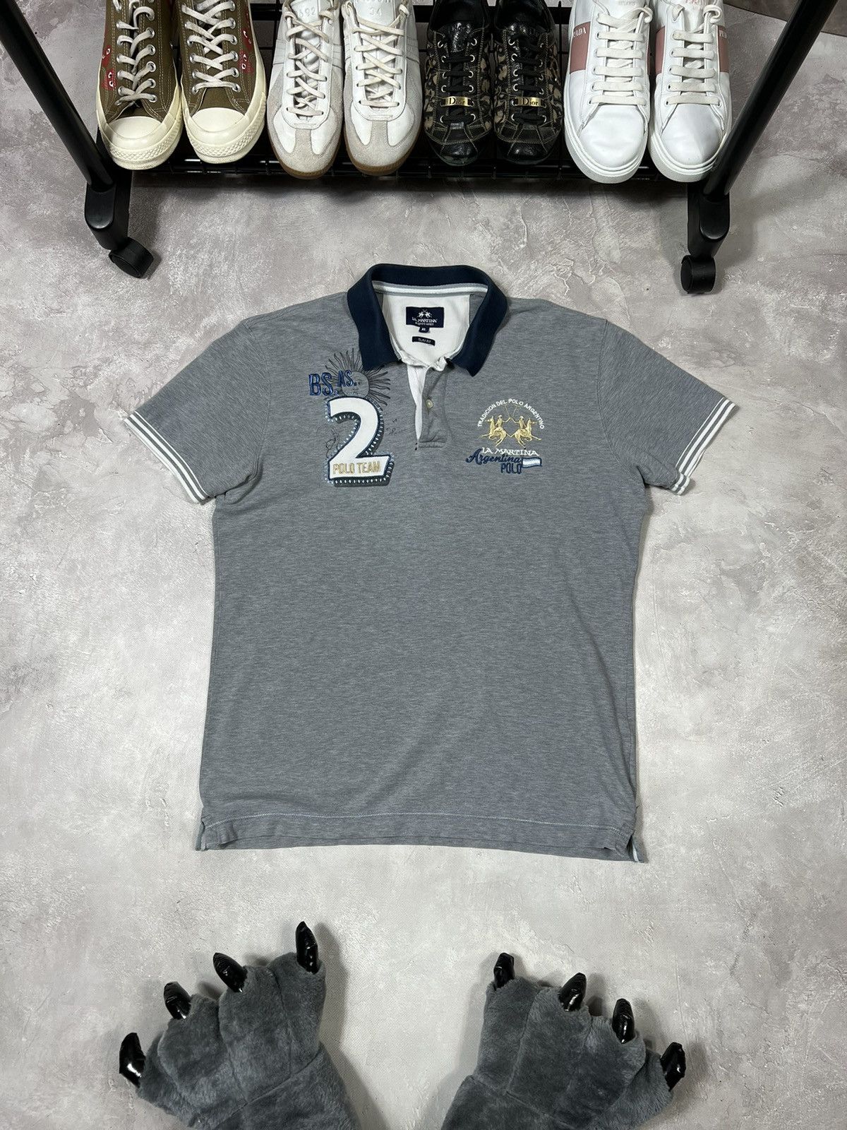 Vintage Vintage La Martina Argentina Polo Team Tee Size US XL / EU 56 / 4 - 1 Thumbnail