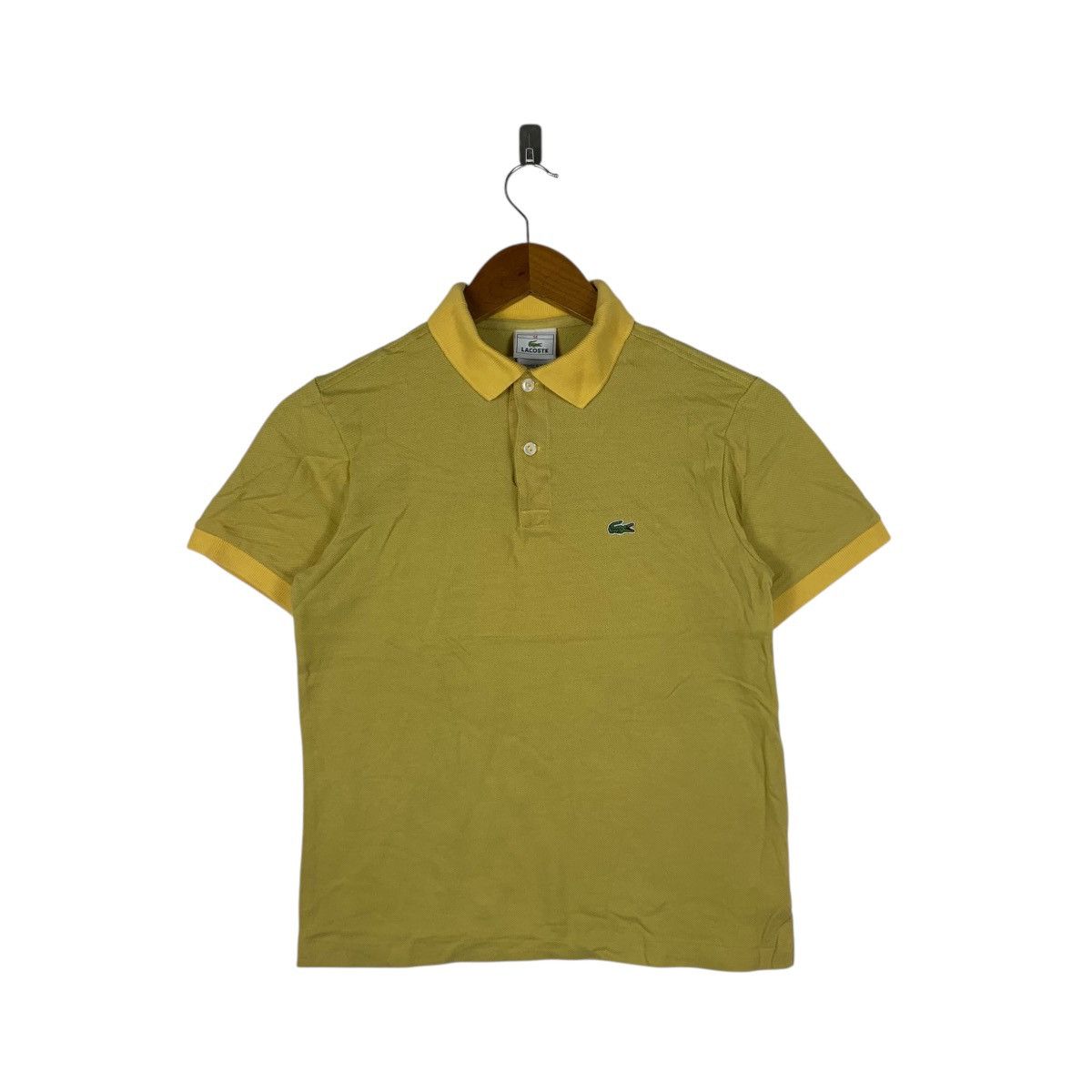 Lacoste Vintage LACOSTE FRANCE Embossed Logo Polo Golf Yellow Size XS / US 0-2 / IT 36-38 - 1 Thumbnail