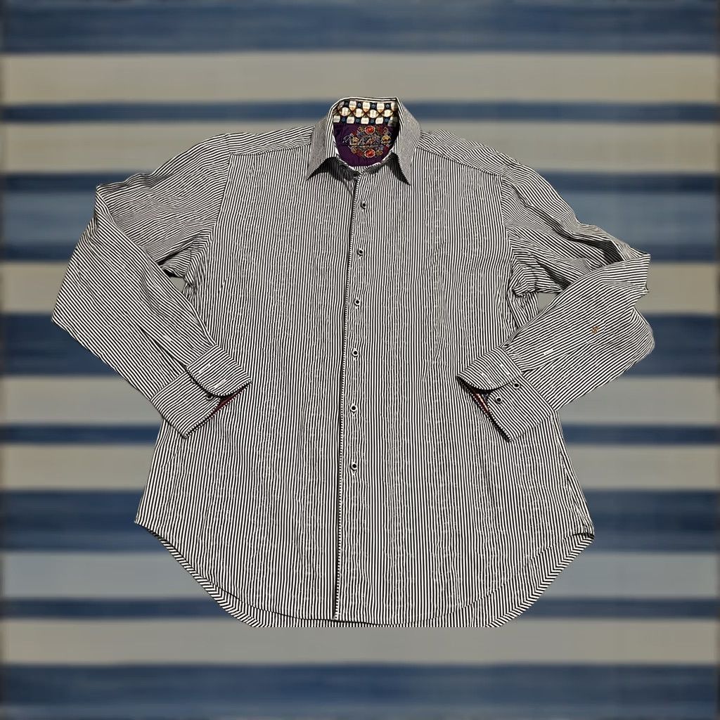 Robert Graham Robert Graham Striped Long Sleeve Button-Up Shirt Mens L Multicolor Size US L / EU 52-54 / 3 - 1 Thumbnail