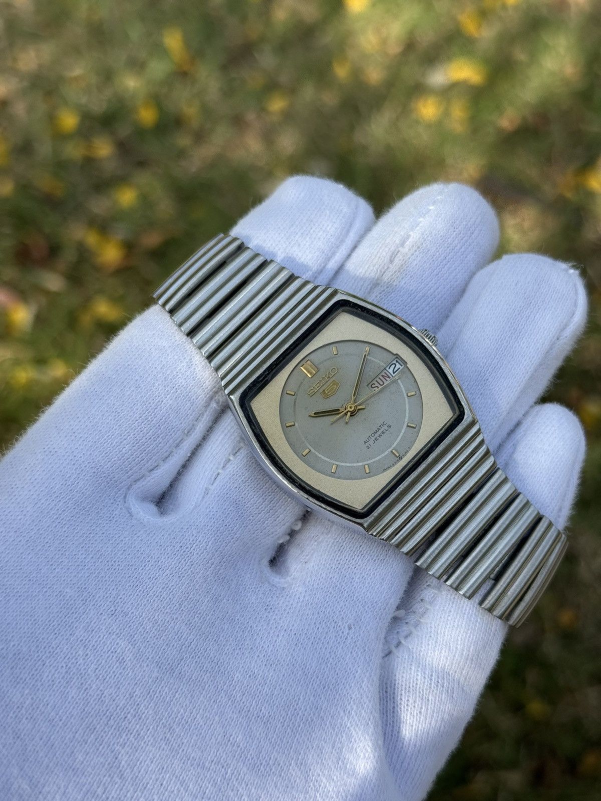 Seiko Vintage Seiko 5 Automatic japan Watch:gray Dial, retro Case Size 36 - 5 Thumbnail