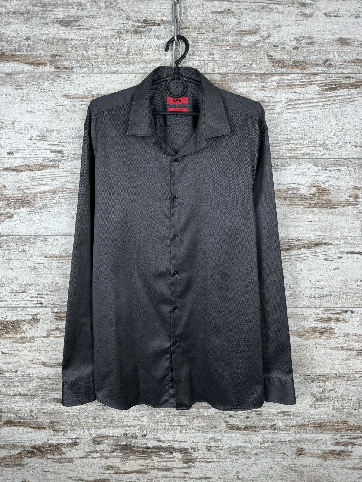 Hugo Boss Mens Vintage Hugo Boss luxury shirts button up grey Size US L / EU 52-54 / 3 - 1 Thumbnail