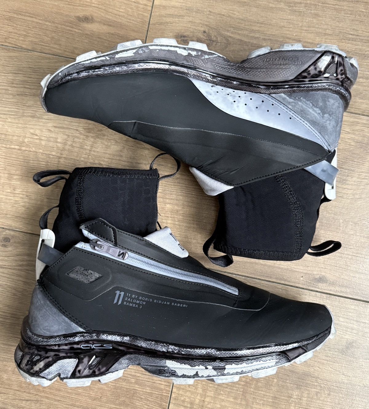 Pre-owned 11 By Boris Bidjan Saberi 11 By Bbs - F/w 18 - "black Dye" Bamba 3 Shoes