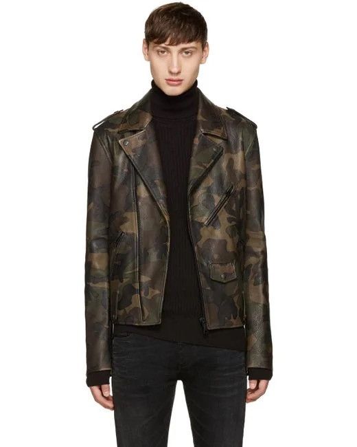 Pyer Moss The grail Pyer Moss camouflage camo biker leather jacket XL Size US XL / EU 56 / 4 - 6 Thumbnail