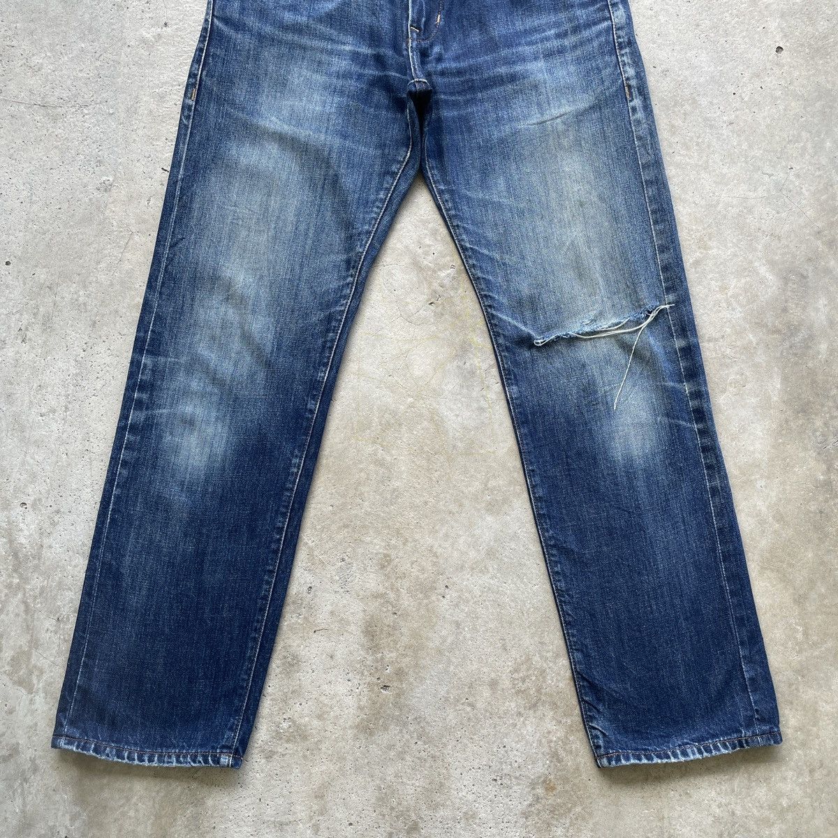 Japanese Brand Vintage AriZona Jeans Redline Faded Ripped Pants Distressed Size US 32 / EU 48 - 4 Thumbnail
