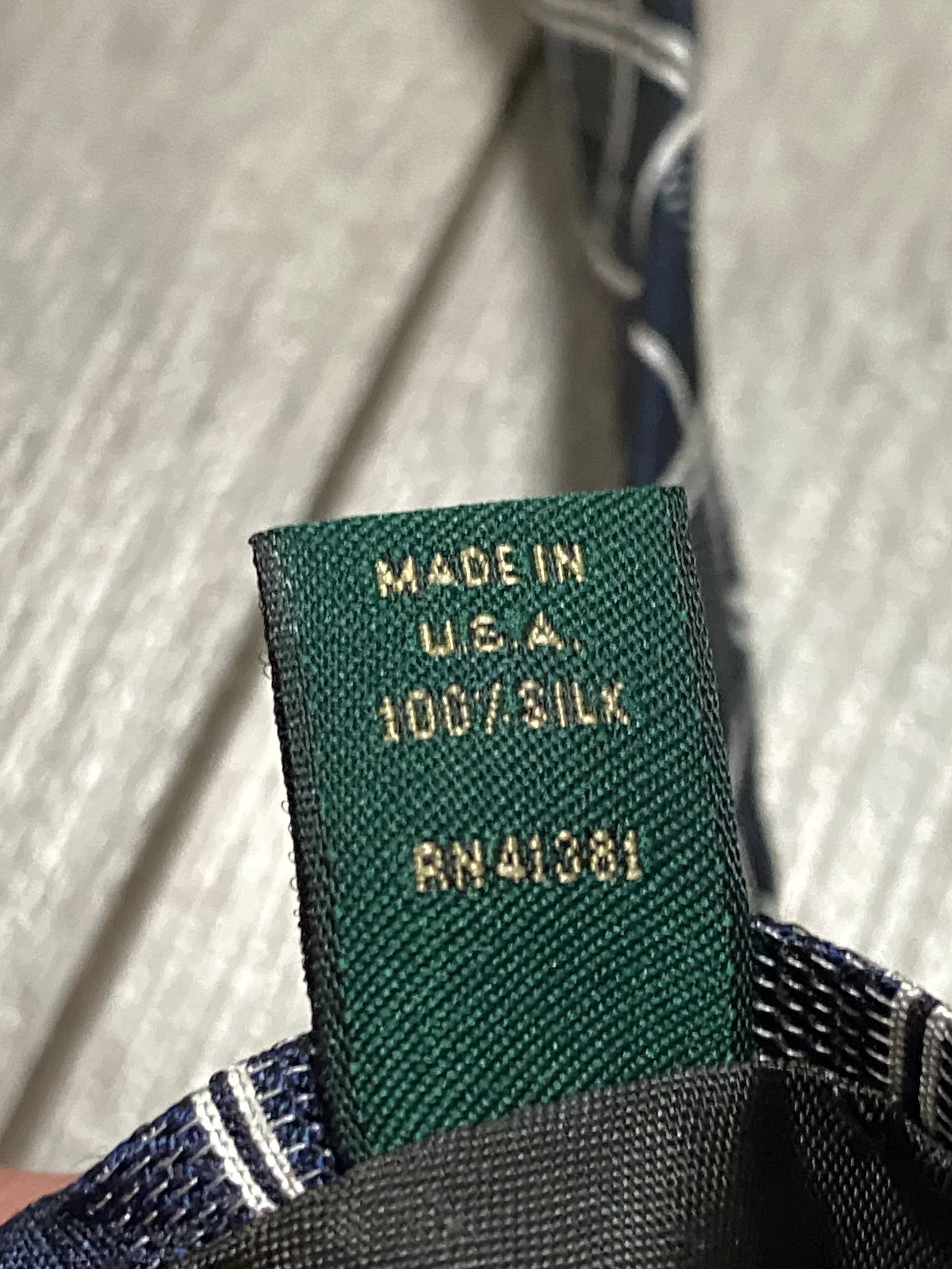 Polo Ralph Lauren Polo Ralph Lauren Ties Rhombus Stripe Blue White Silk USA Size ONE SIZE - 5 Thumbnail