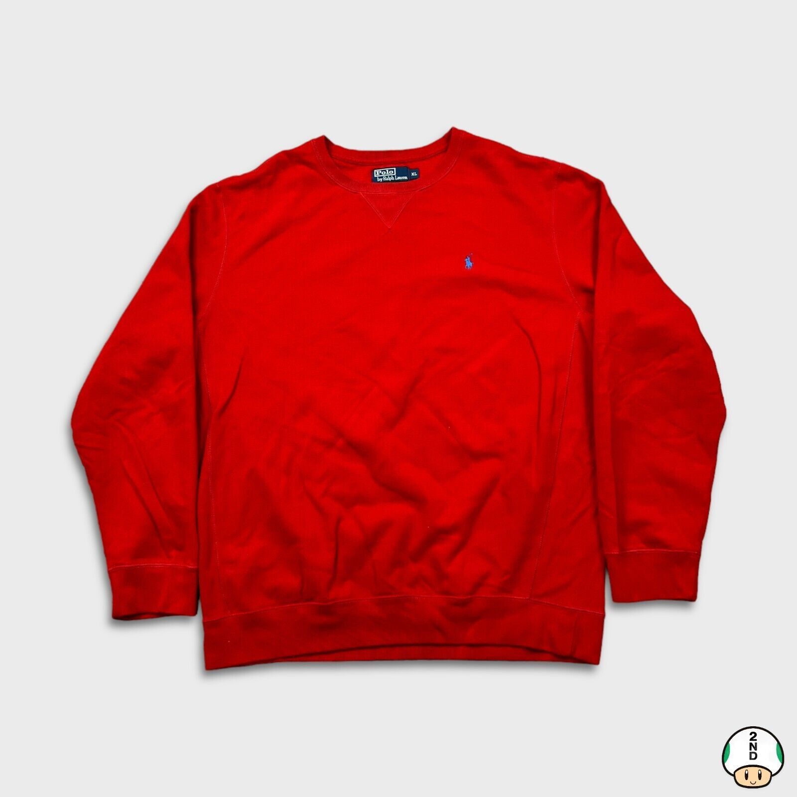 Polo Ralph Lauren × Vintage Vintage 90s Polo Ralph Lauren Sweatshirt XL Pony Pullover Size US XL / EU 56 / 4 - 1 Thumbnail