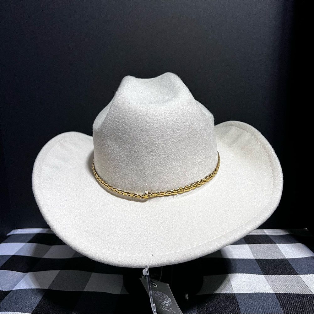 Vince Camuto Vince Camuto Women's White Polyester Cowboy Style Hat With Size ONE SIZE - 3 Thumbnail