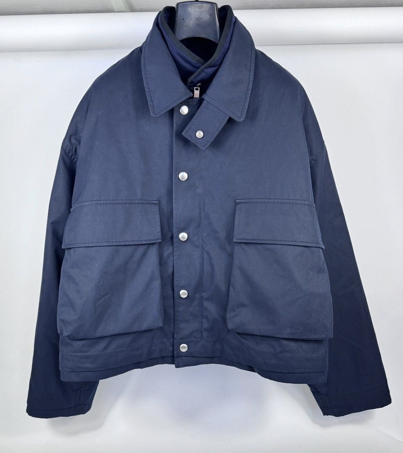 Bottega Veneta 2 IN 1 ZIP UP DOUBLE LAYER CROPPED JACKET Size US L / EU 52-54 / 3 - 1 Thumbnail