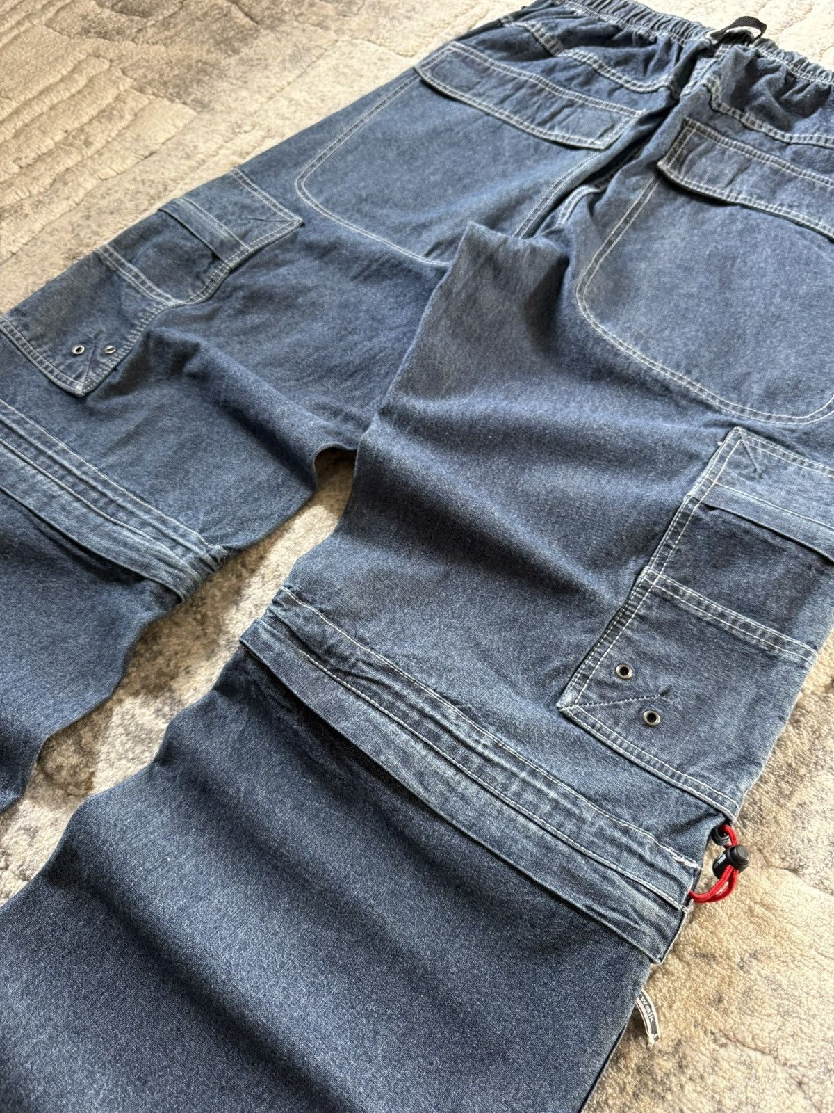 Airwalk 2000s Airwalk Detachable Baggy Heavy Weight Cargo Jeans Size US 32 / EU 48 - 17 Thumbnail