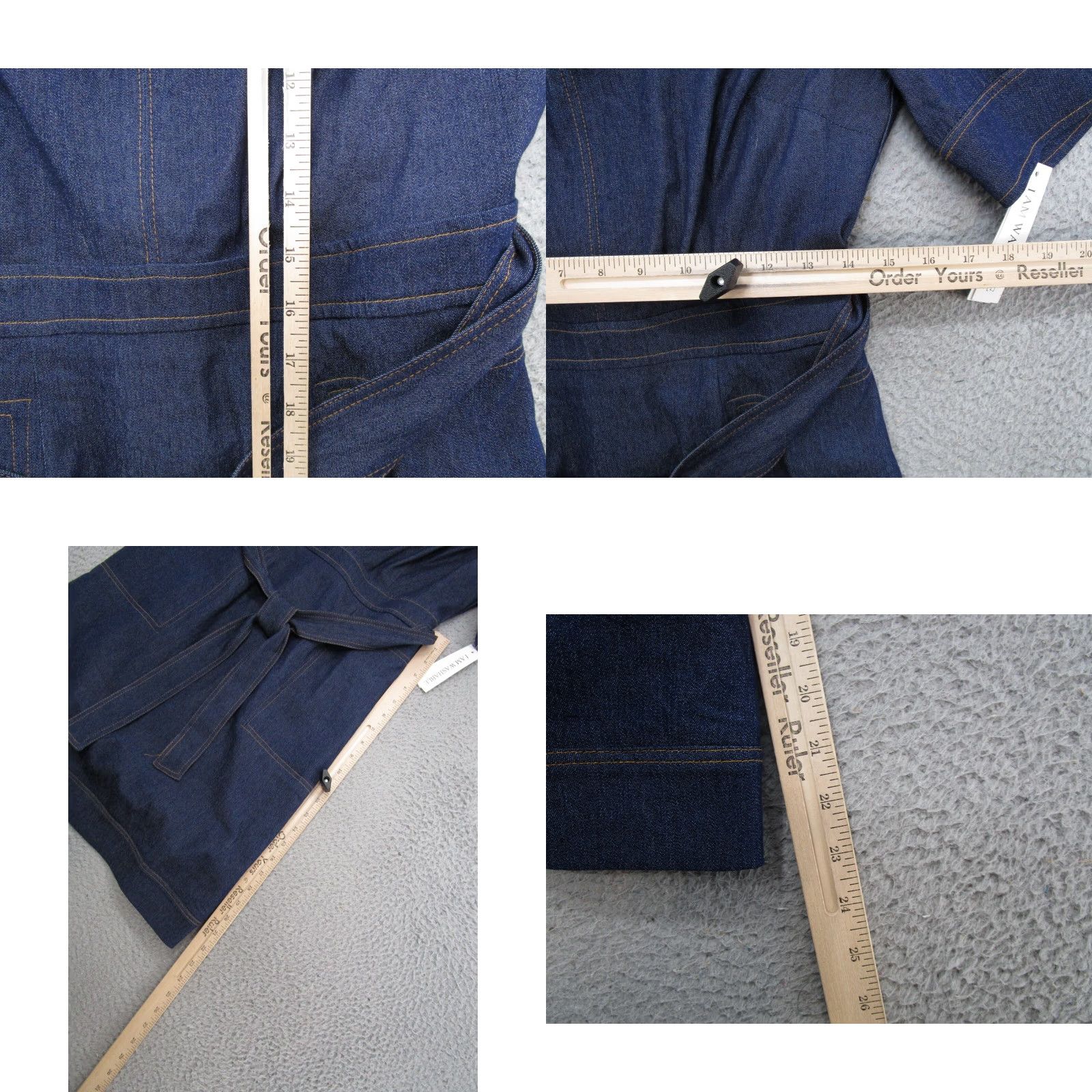 Vintage Shelby & Palmer Shirt Dress Denim Blue Size 6 Short Sleeve Collared Knee Length Womens Bagged New Size M / US 6-8 / IT 42-44 - 8 Thumbnail