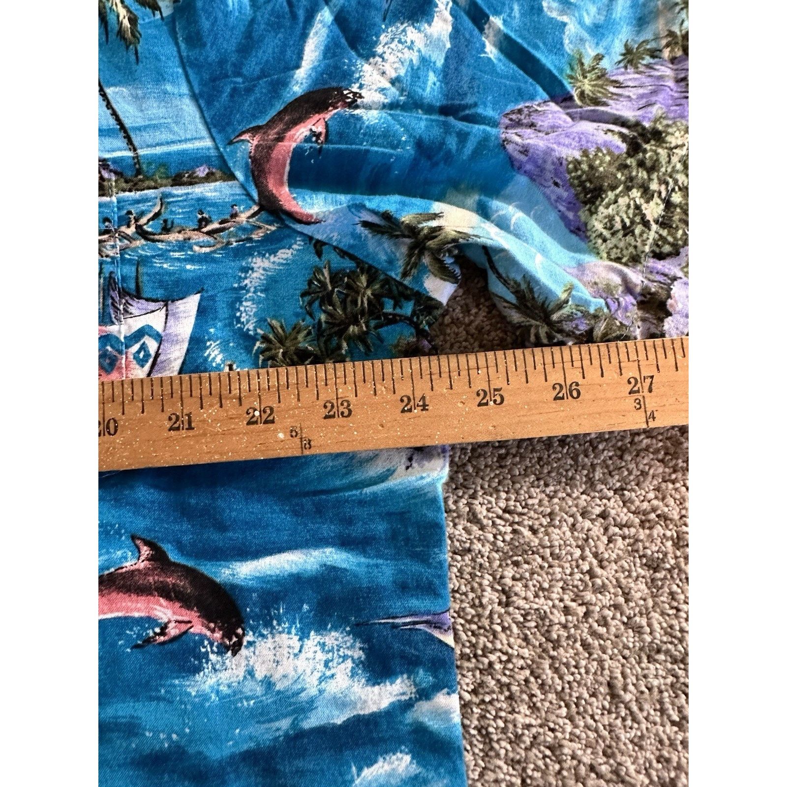 Other RJC Shirt Mens XL Green Hawaiian Scenic Tropical Print Aloha Size US XL / EU 56 / 4 - 5 Thumbnail