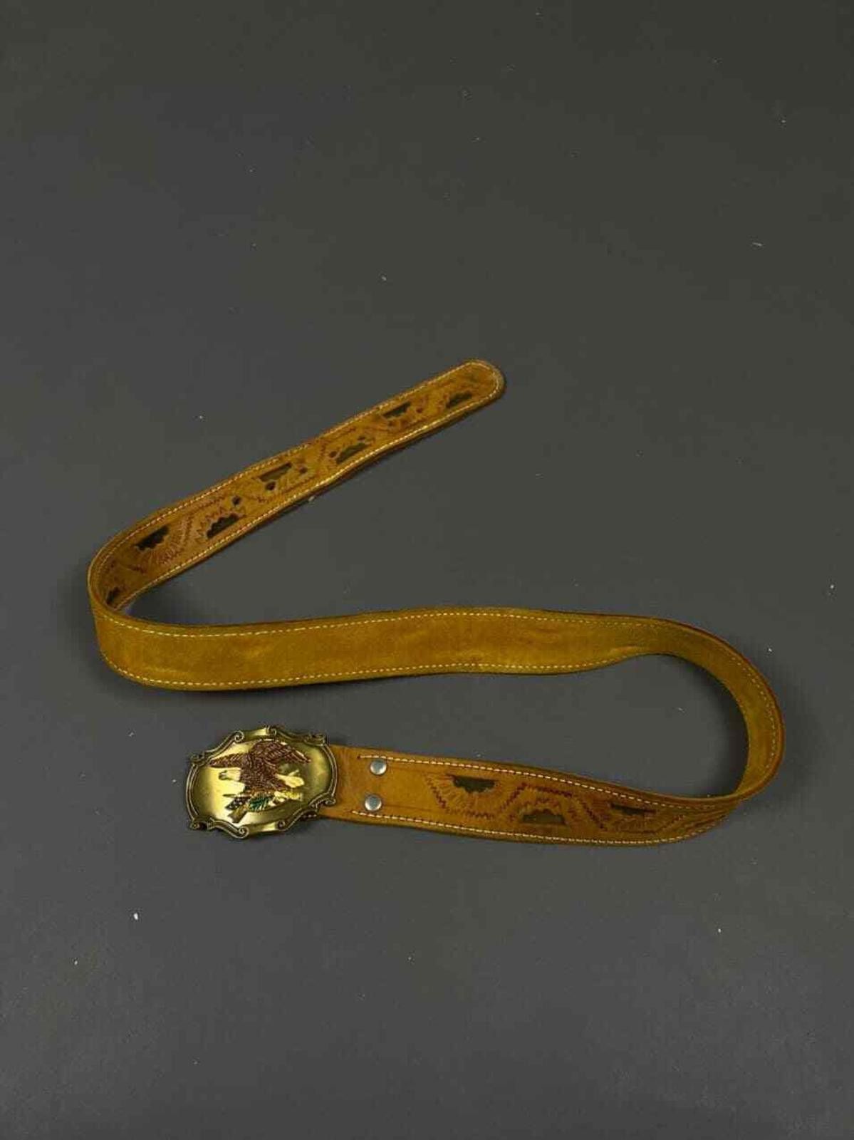 Designer Vintage 1978 Raintree Metal Eagle American Belt Mens 40 Size ONE SIZE - 2 Thumbnail
