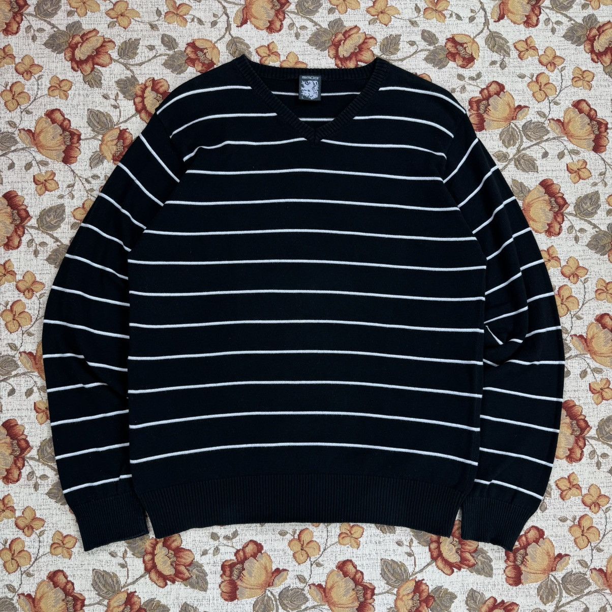 Other Archive V-neck Stripped Knit avant garde grunge old money Size US L / EU 52-54 / 3 - 1 Thumbnail