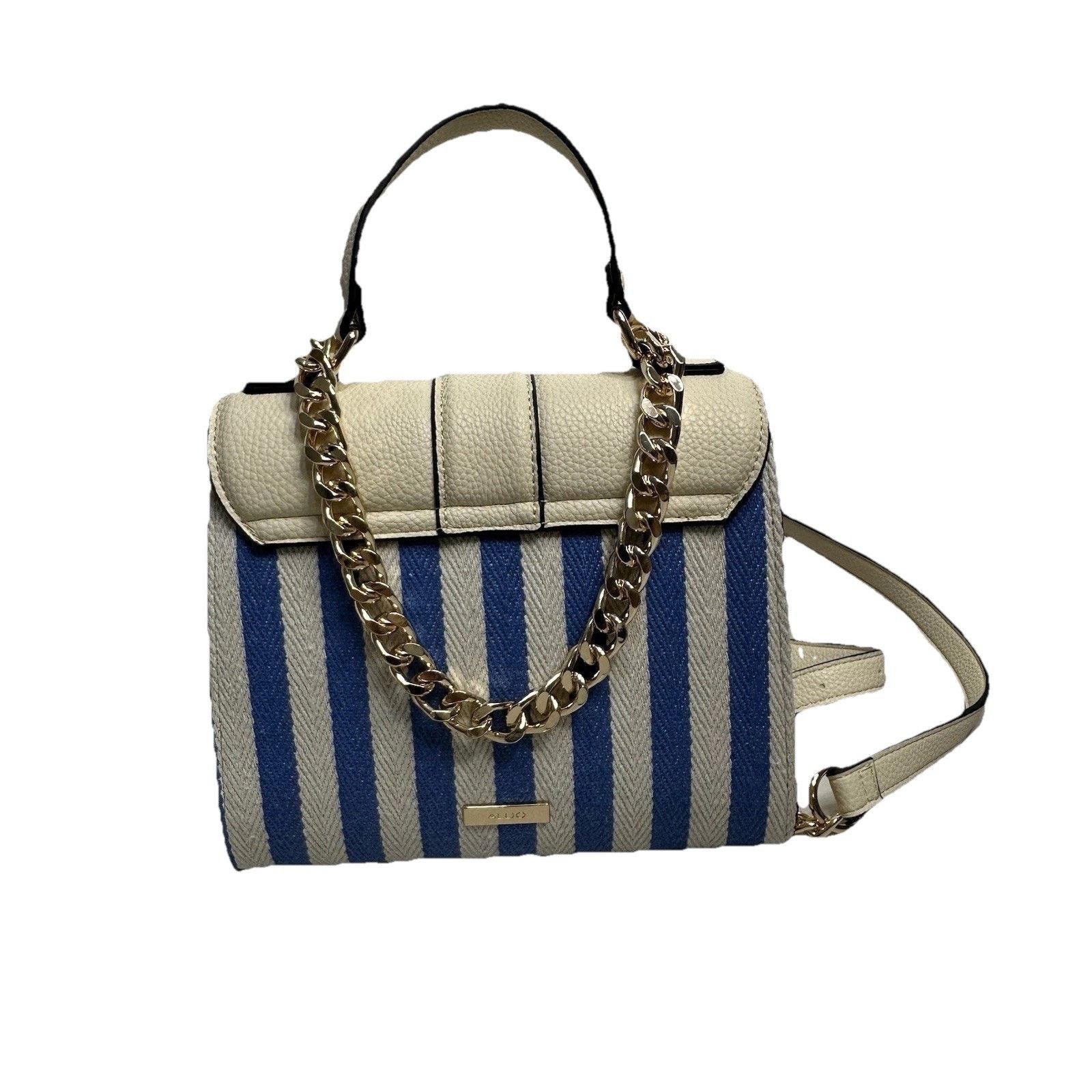 Aldo Nwt Aldo TopHandle Satchel Crossbody Bag Blue Stripe Combo Size ONE SIZE - 5 Thumbnail