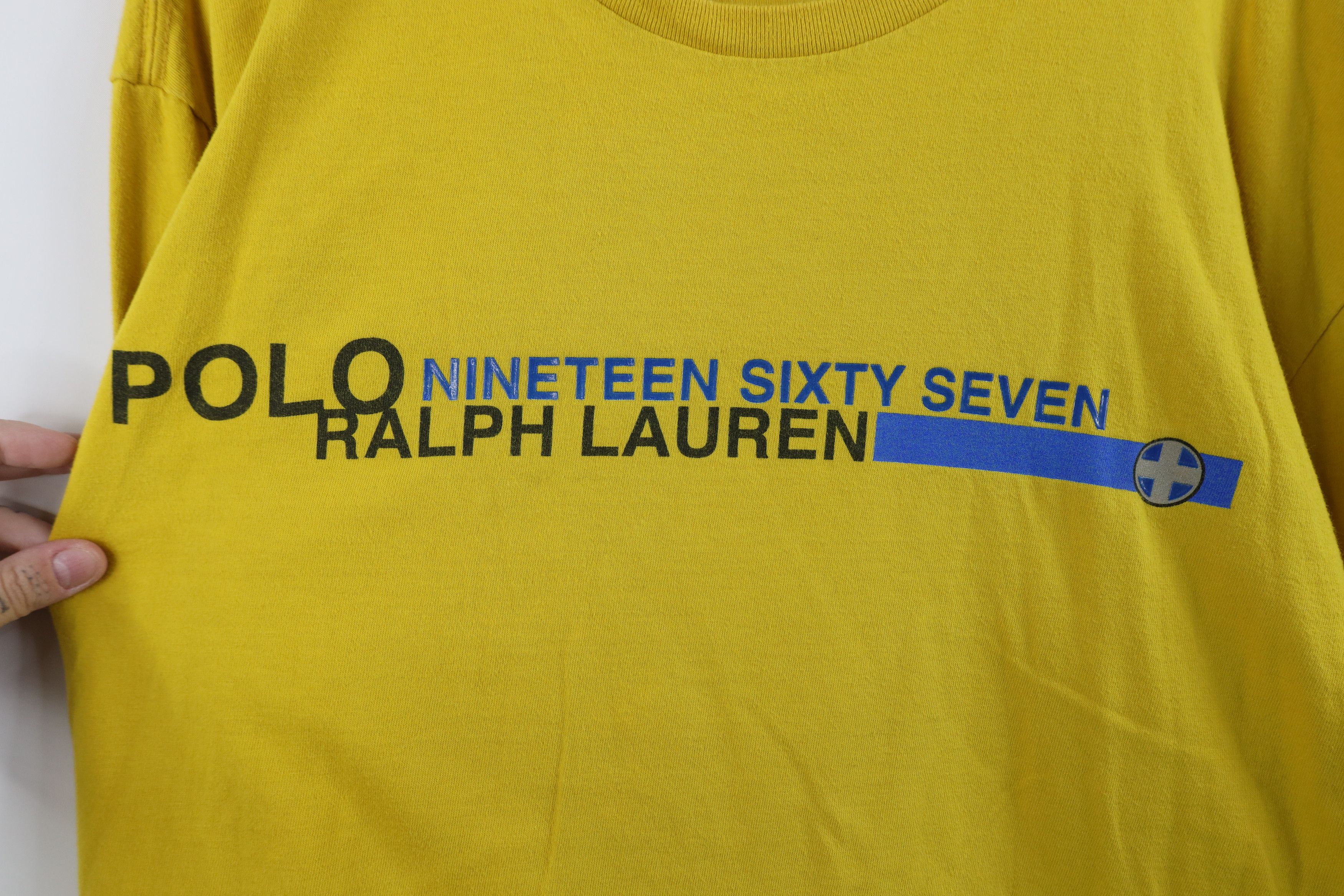 Ralph Lauren Vintage 90s Ralph Lauren Spell Long Sleeve T-Shirt Yellow Size US XL / EU 56 / 4 - 4 Thumbnail