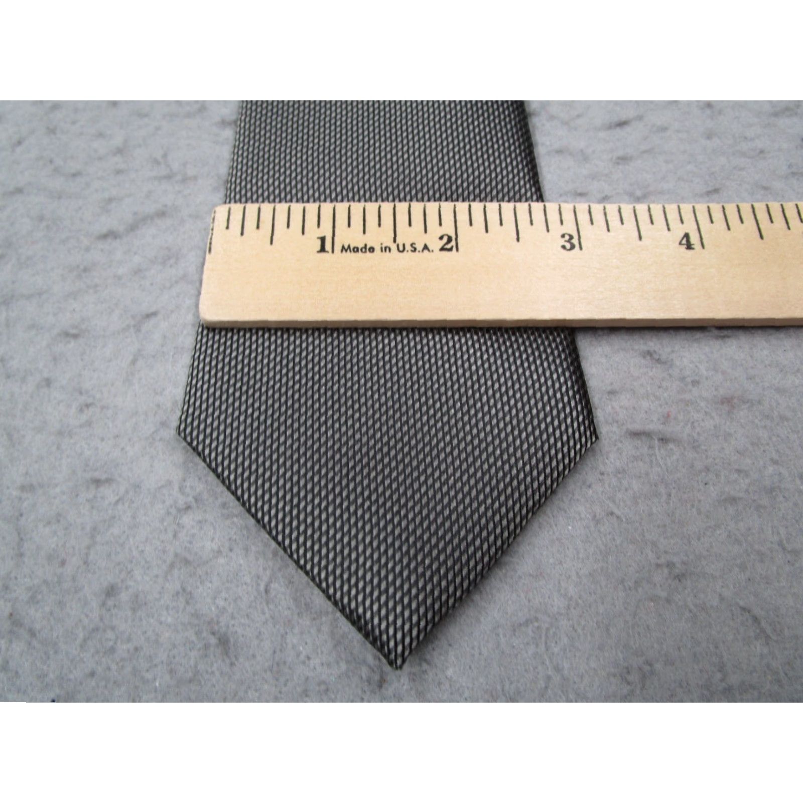 Banana Republic Banana Republic Mens Gray Silk Blend Neck Tie Designer Geometric Abstract - Classic Length 57"-60" Silk Polyester Woven Tie Mens Accessories Size ONE SIZE - 3 Thumbnail