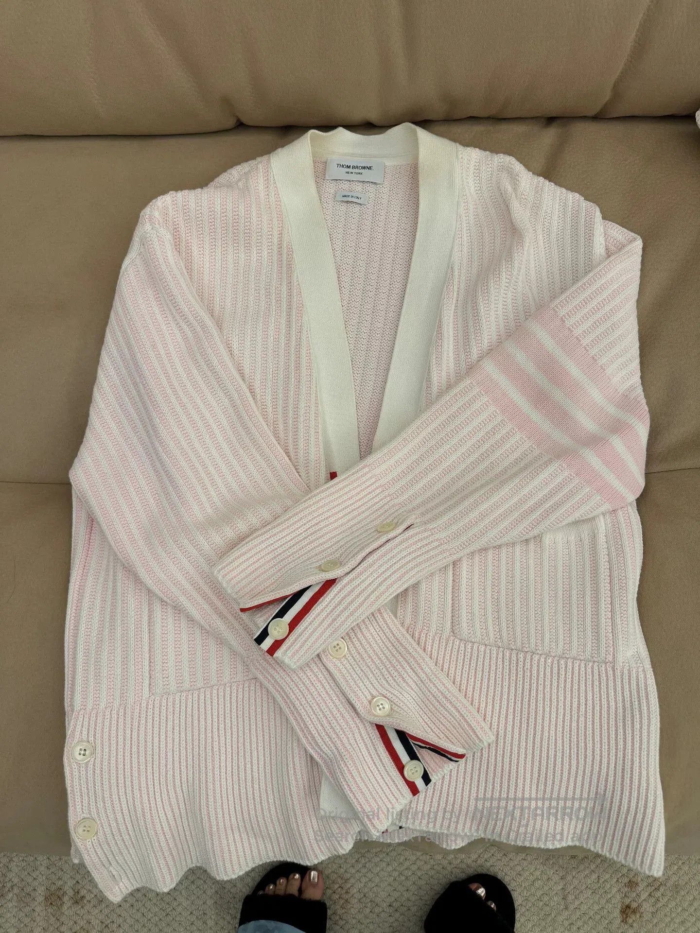 Thom Browne ThomBrowne Pink Oversized Knit Cardigan. Size US M / EU 48-50 / 2 - 3 Thumbnail