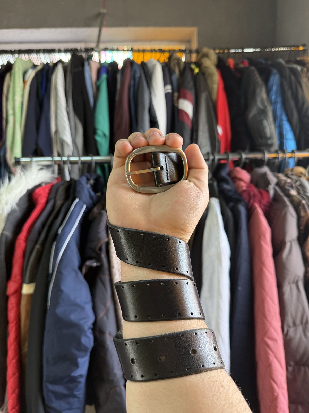 KMRii 00’S NUMBER NINE STYLE JAPAN LEATHER Y2K BELT JAPANESE RARE Size ONE SIZE - 1 Thumbnail
