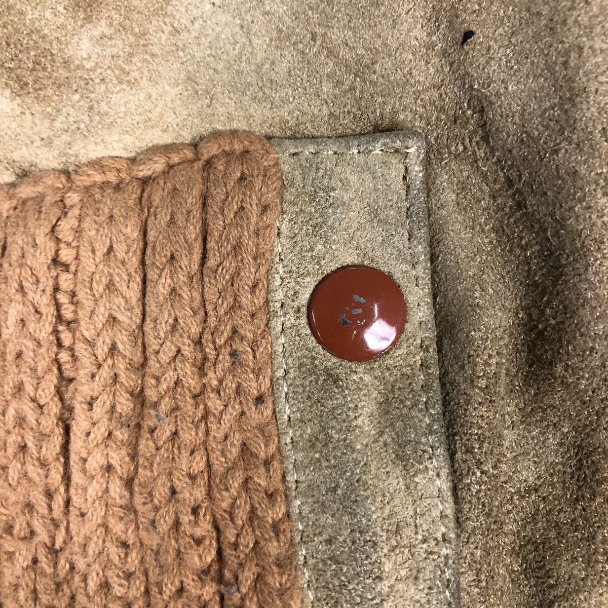 Japanese Brand 📌Vintage Cropped Leather Jacket Leather/Arcylic Size L / US 10 / IT 46 - 18 Thumbnail