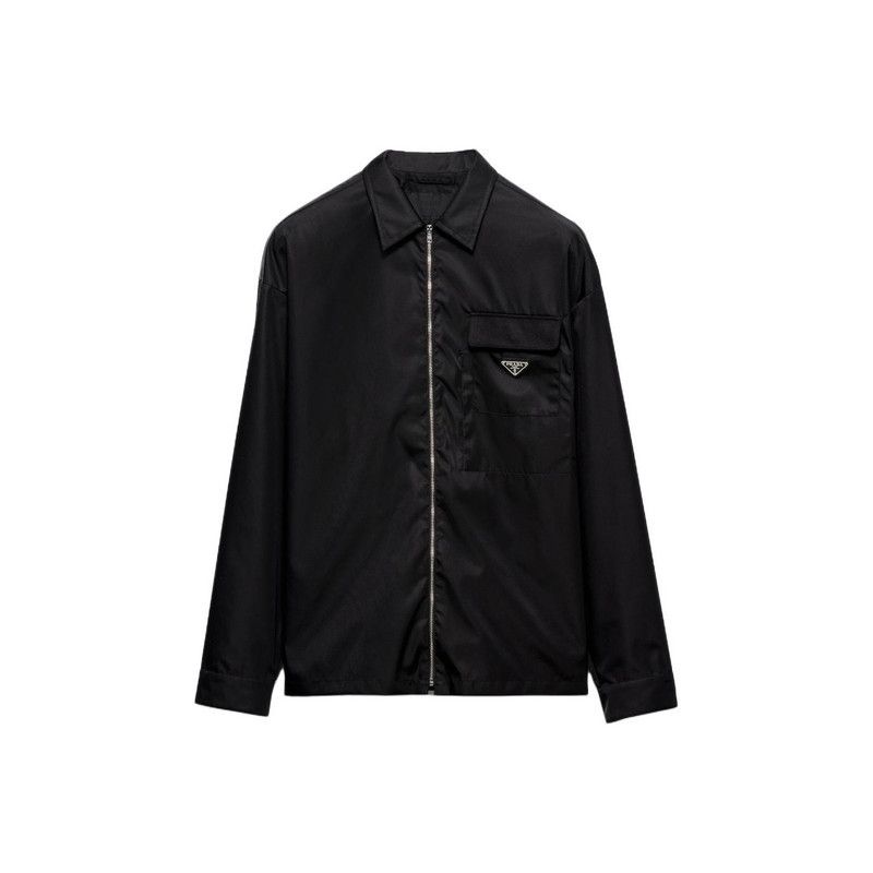 Prada Black Zip Front Long Sleeve Jacket