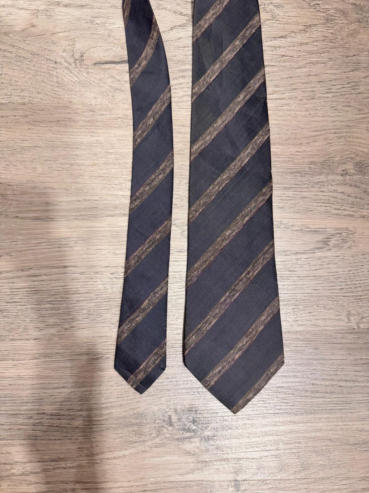 Issey Miyake VINTAGE ISSEY MIYAKE NECKTIE BROWN WORKWEAR Size ONE SIZE - 4 Thumbnail