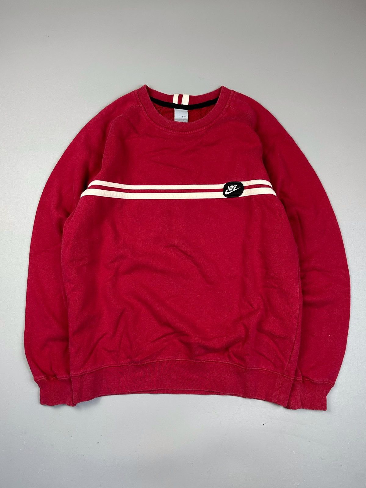 Nike Nike Vintage Oversized white stripe Sweatshirt Logo Size US L / EU 52-54 / 3 - 1 Thumbnail