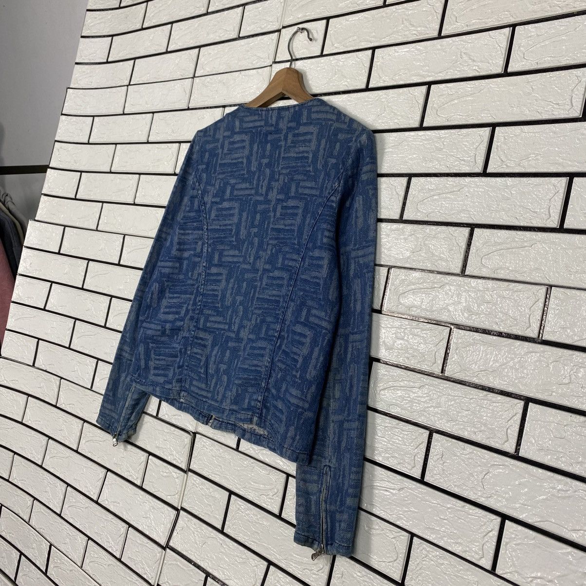 Japanese Brand Luchile Cropped Denim Zipper Jacket Biker Issey Miyake Size US M / EU 48-50 / 2 - 11 Thumbnail