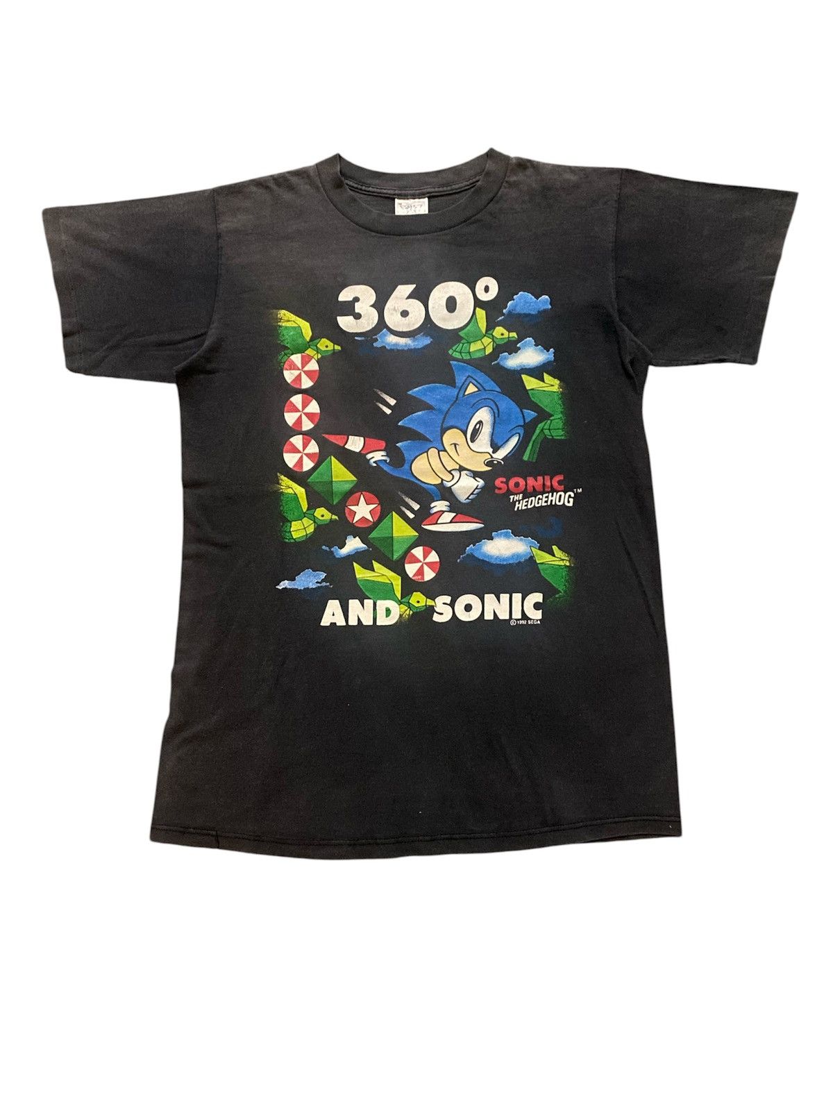 Vintage Rare! Vtg 1992 Sonic The Hedgehog By Sega Sunfaded T Shirt Size US M / EU 48-50 / 2 - 1 Thumbnail