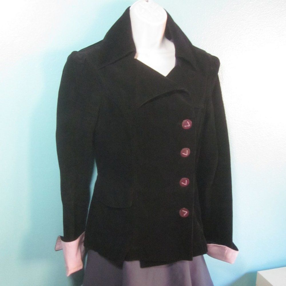 Volcom Volcom Womens Black Corduroy Fitted Blazer Jacket XS Size XS / US 0-2 / IT 36-38 - 1 Thumbnail