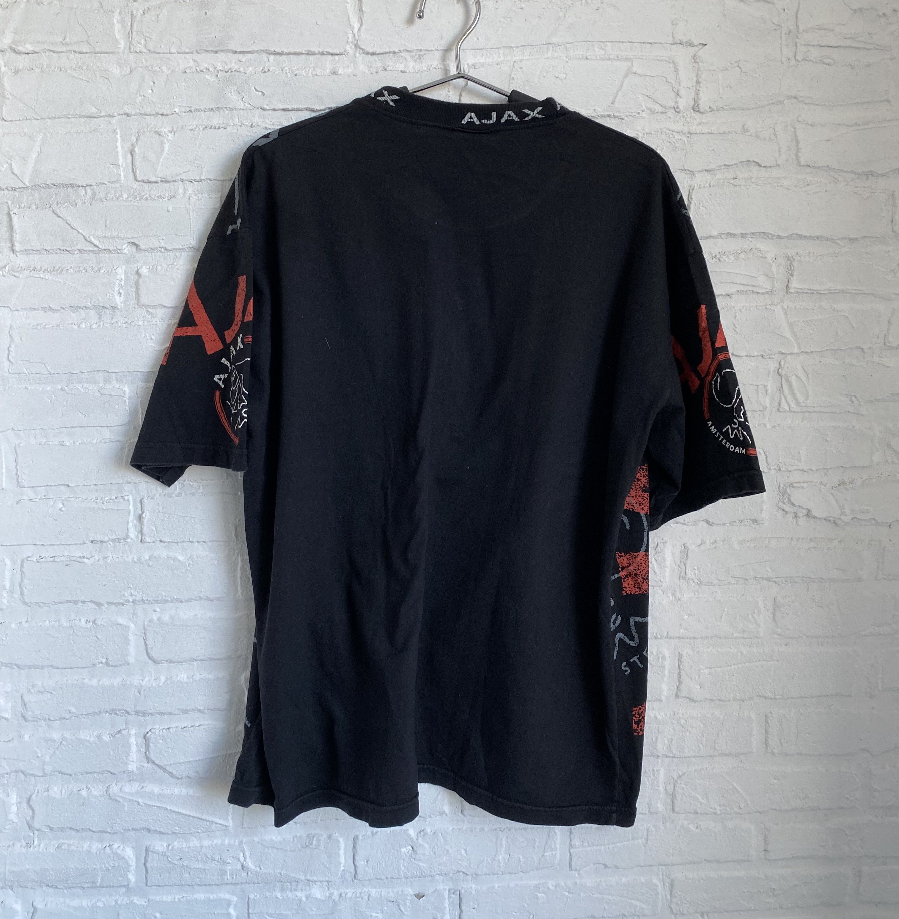 Vintage Vintage 90s AJAX Full print football soccer t-shirt Size US L / EU 52-54 / 3 - 6 Thumbnail