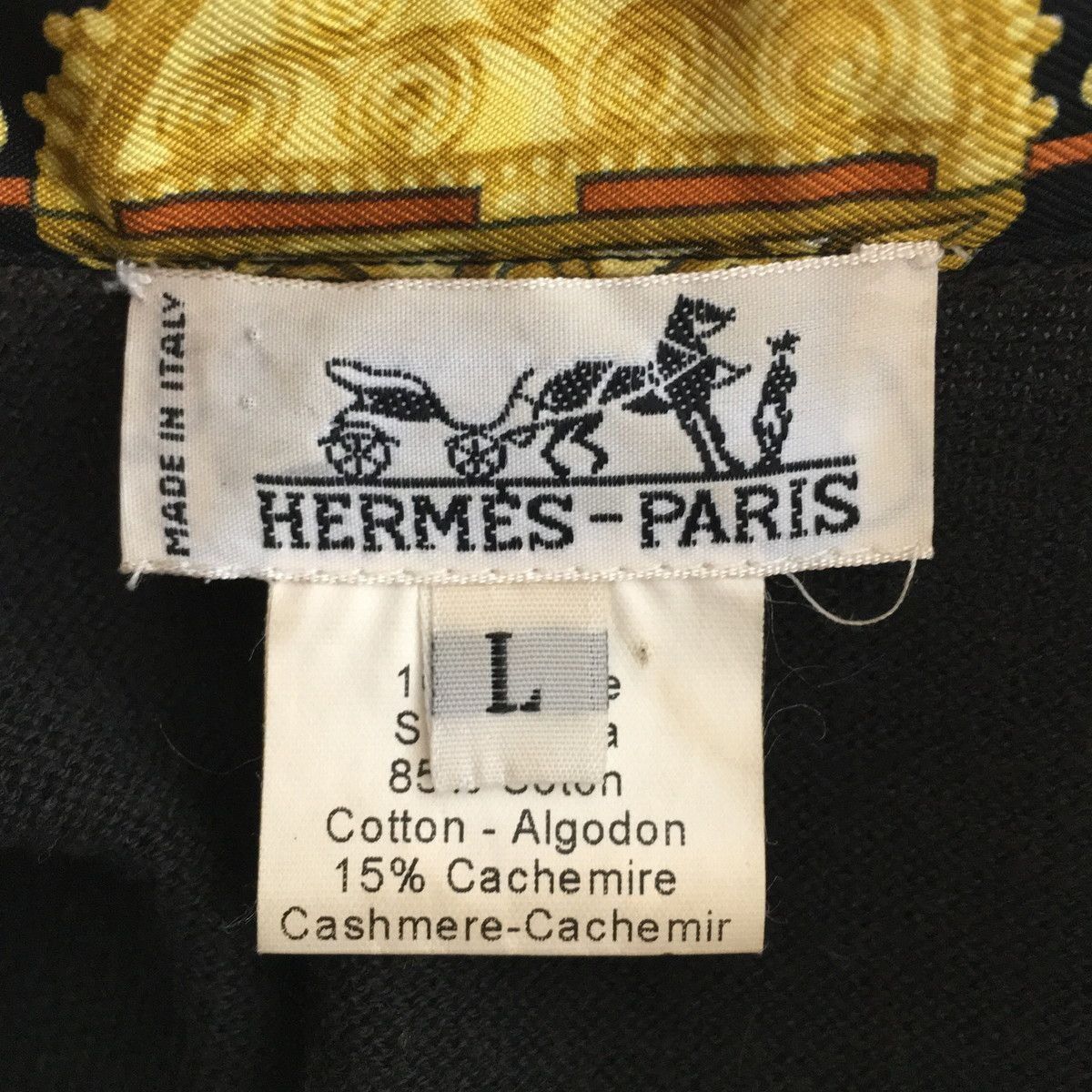 Hermes HERMES Silk Knit Shirt Black Serie Button women FR40 UK12 Size L / US 10 / IT 46 - 6 Thumbnail