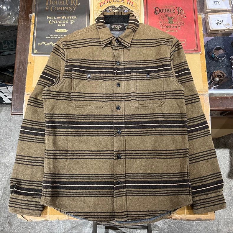 RRL Ralph Lauren RRL Striped Button-Up Shirt - dmc Size US M / EU 48-50 / 2 - 1 Thumbnail