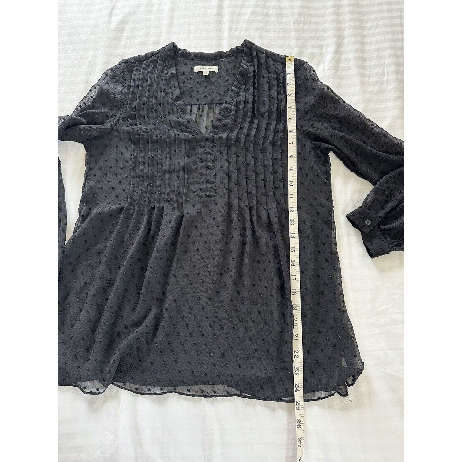 Other Max Studio Black Bohemian Blouse Women’s Size Small Size S / US 4 / IT 40 - 9 Thumbnail