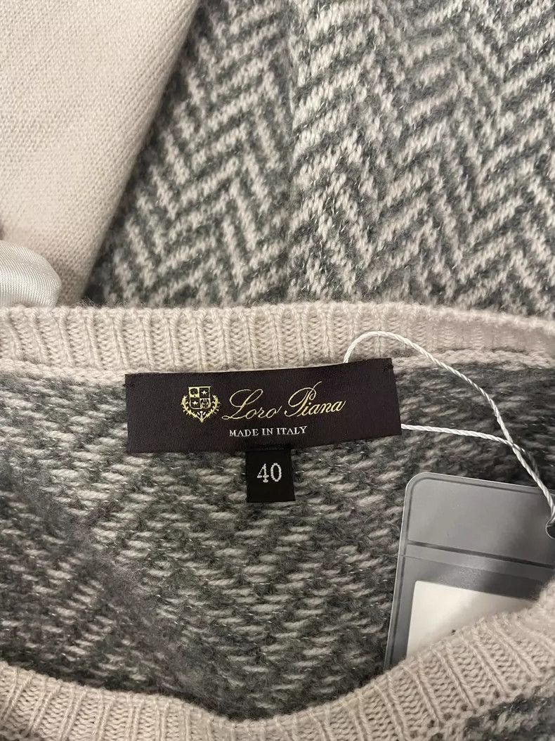Loro Piana LORO PIANA Gray beige goat cashmere sweater dress Size M / US 6-8 / IT 42-44 - 3 Thumbnail