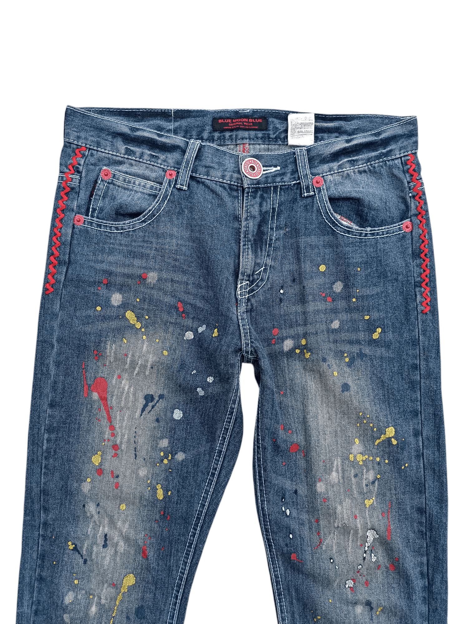 Designer × Japanese Brand × Vintage VINTAGE BLUE MOON BLUE SPLATTER PAINT DENIM Size US 30 / EU 46 - 3 Thumbnail