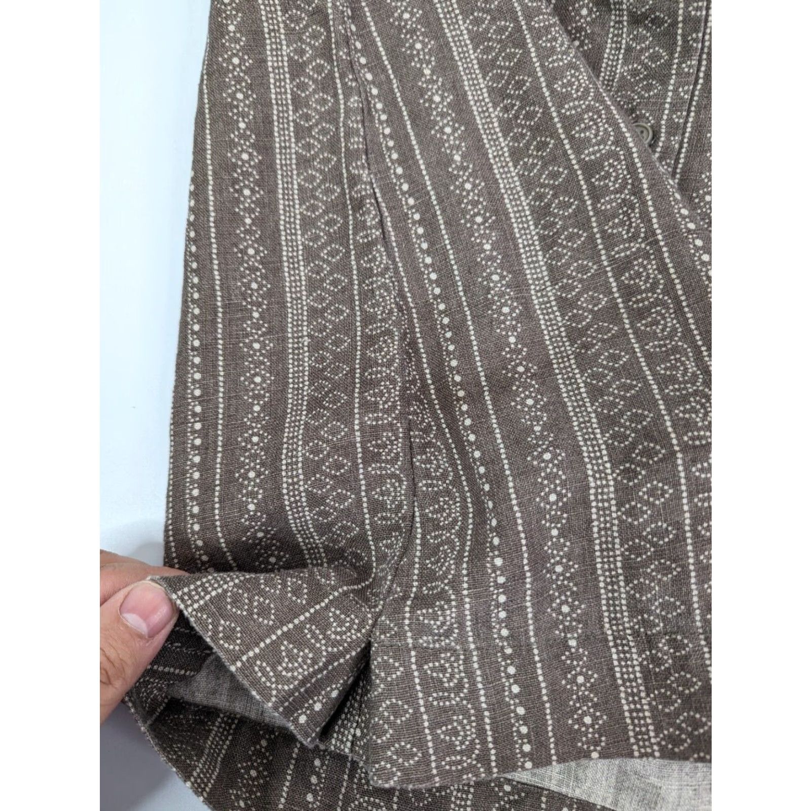 Vintage Garnet Hill Womens Linen Dress Tunic Size 6 Brown Sleeveless Button Up Casual Shirt Dress Spring Summer Womens 6 Brown Linen Garnet Hill Size M / US 6-8 / IT 42-44 - 6 Thumbnail