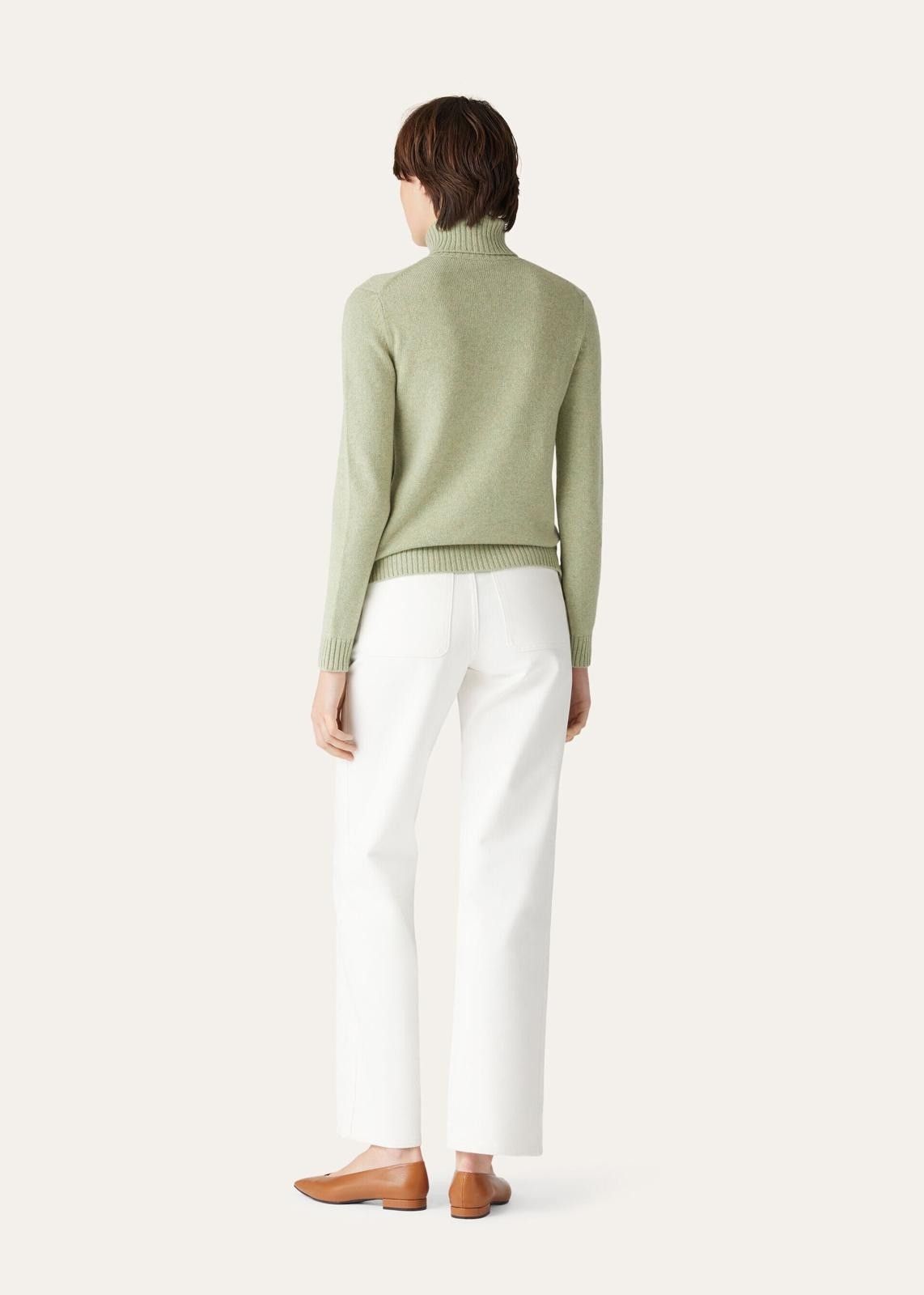 Loro Piana o1srvl11e0824 Parksville Turtleneck Sweater in Light Green Size M / US 6-8 / IT 42-44 - 3 Thumbnail
