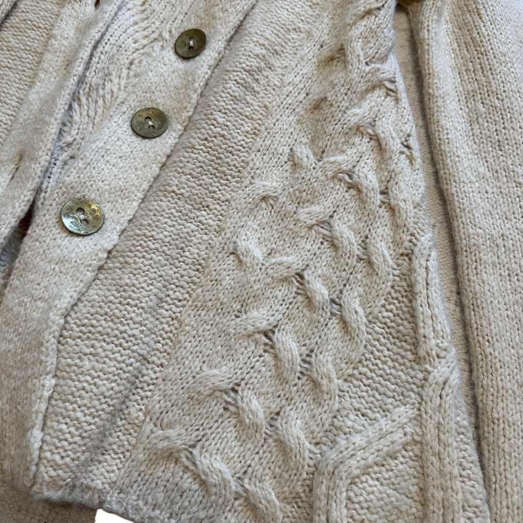 Free People Free People Wool Blend Knit Warm Cream Cardigan Sweater Fall Size XS / US 0-2 / IT 36-38 - 4 Thumbnail