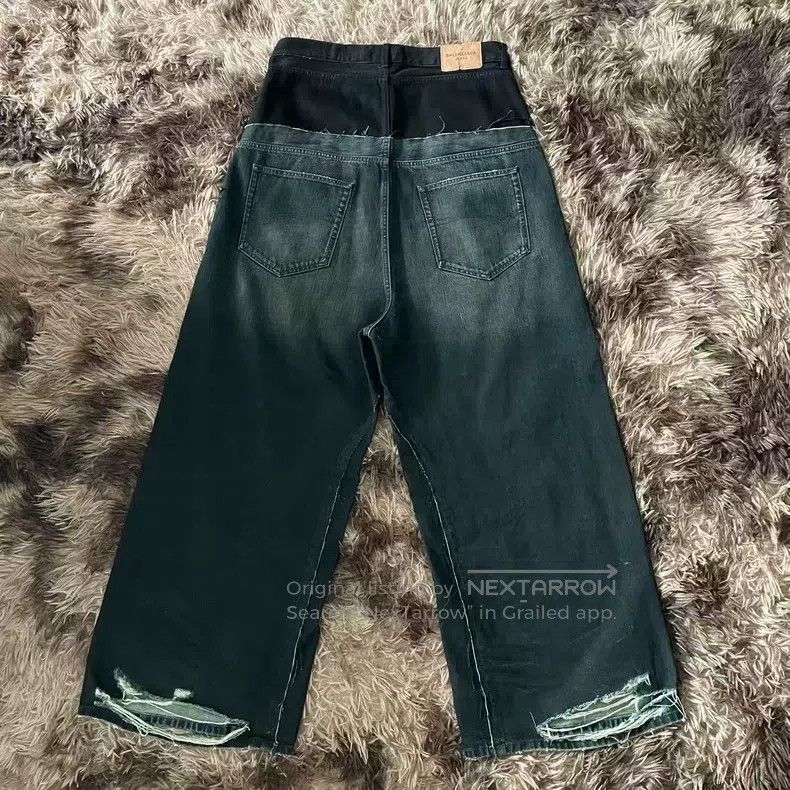 Balenciaga Balenciaga size M Double Waist Patched Distressed Destroye Size US 27 - 2 Thumbnail