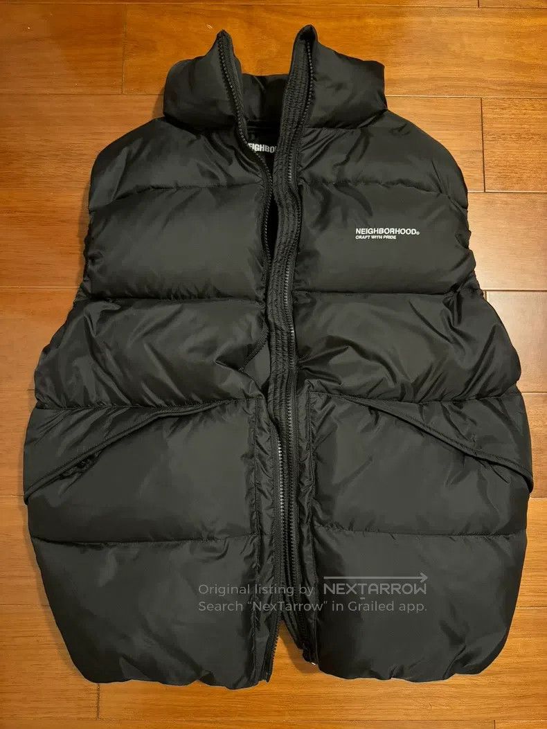 Neighborhood Neighborhood Embroidered Letter Logo Black Down Vest Size US M / EU 48-50 / 2 - 1 Thumbnail