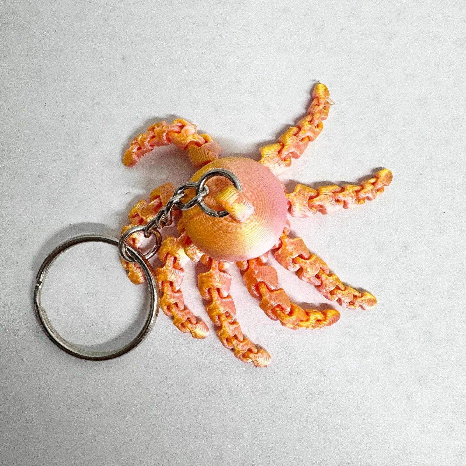 Other Eradesant 3D Printed Pink/Orange Octopus Keychain Unique Size ONE SIZE - 3 Thumbnail