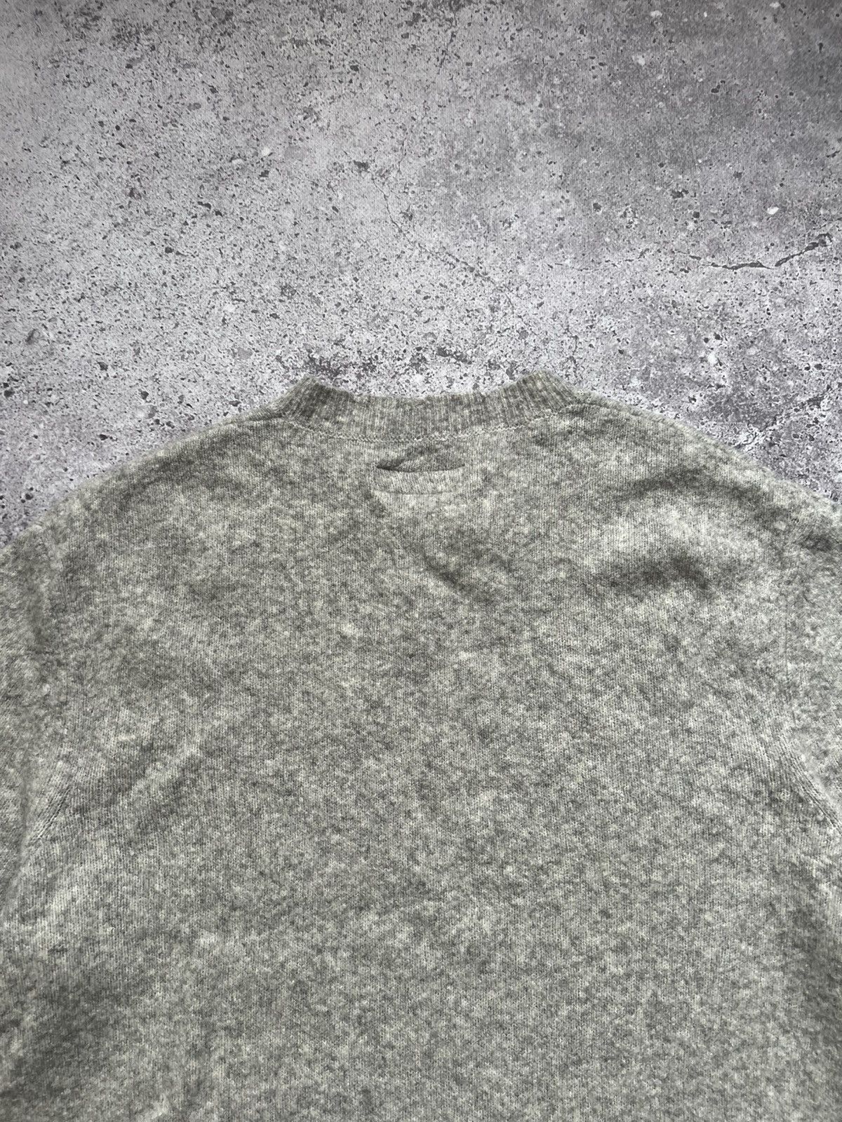 Allsaints AllSaints Wool Distressed Sweater Gray Medium Men's Size US M / EU 48-50 / 2 - 16 Thumbnail