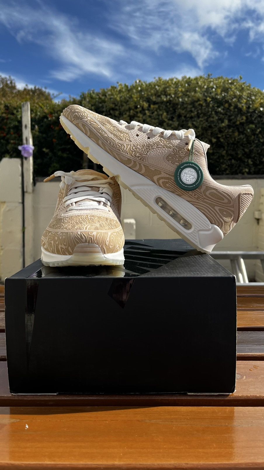Nike BNIB Nike Air Max 90 QS Laser Wood Grain Size UK 9.5 US 10.5 Size US 10.5 / EU 43-44 - 5 Thumbnail