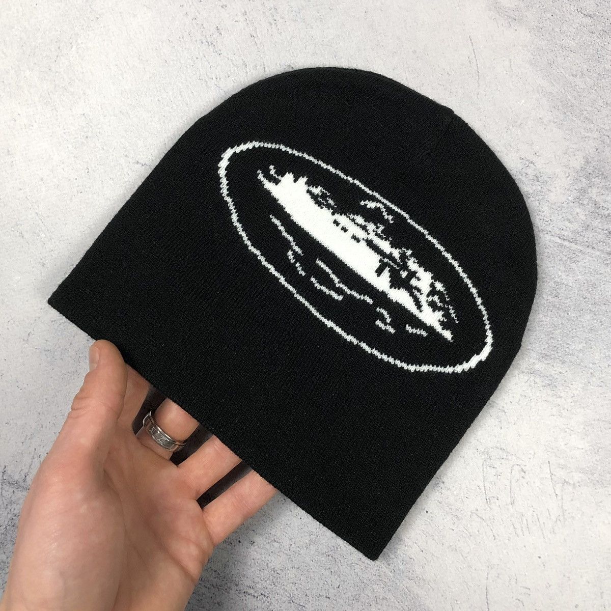 Corteiz Y2K Corteiz Alcatraz Graphic Beanie Black Hat gorpcore Size ONE SIZE - 4 Thumbnail
