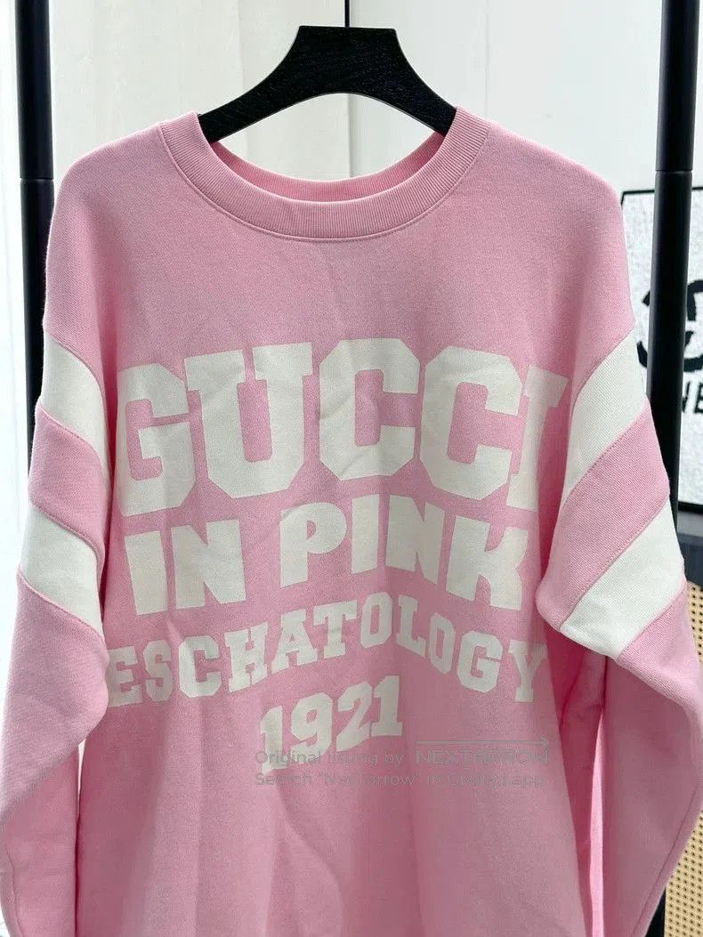 Gucci Gucci Pink Cotton Double-sided Sweatshirt. Size US S / EU 44-46 / 1 - 2 Thumbnail