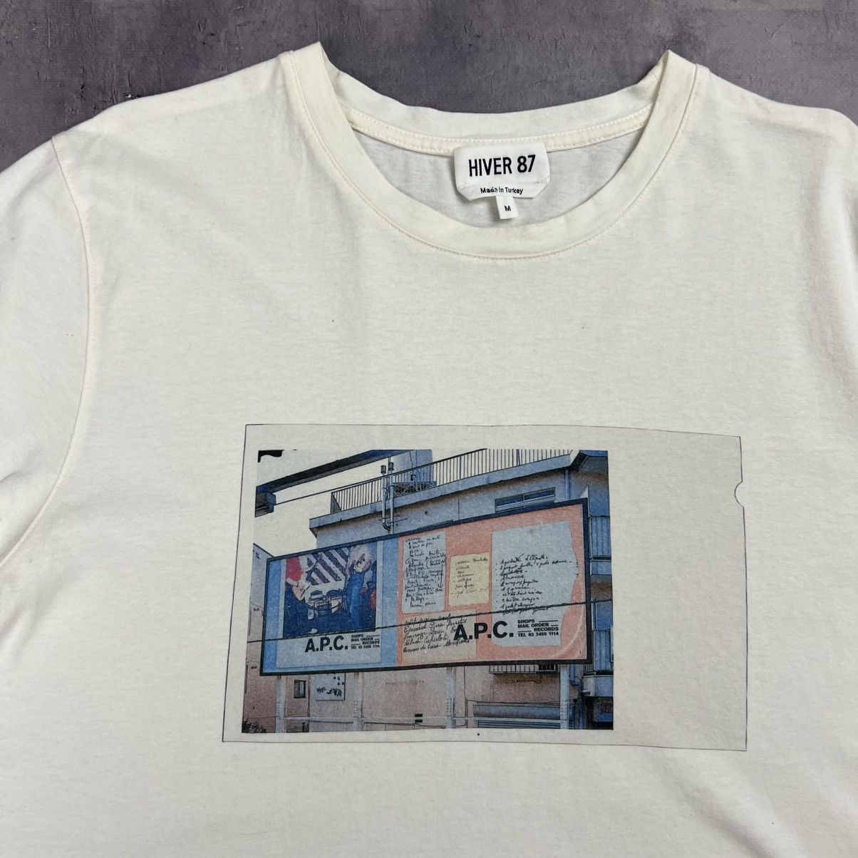 A.P.C. Rare! A.P.C Hiver 87 Big Logo Tee Kaos 00s Size US M / EU 48-50 / 2 - 4 Thumbnail