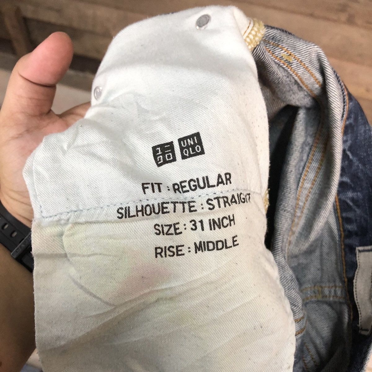 Japanese Brand Uniqlo selvedge Jeans Blue Denim Pants #7312 Size US 30 / EU 46 - 24 Thumbnail
